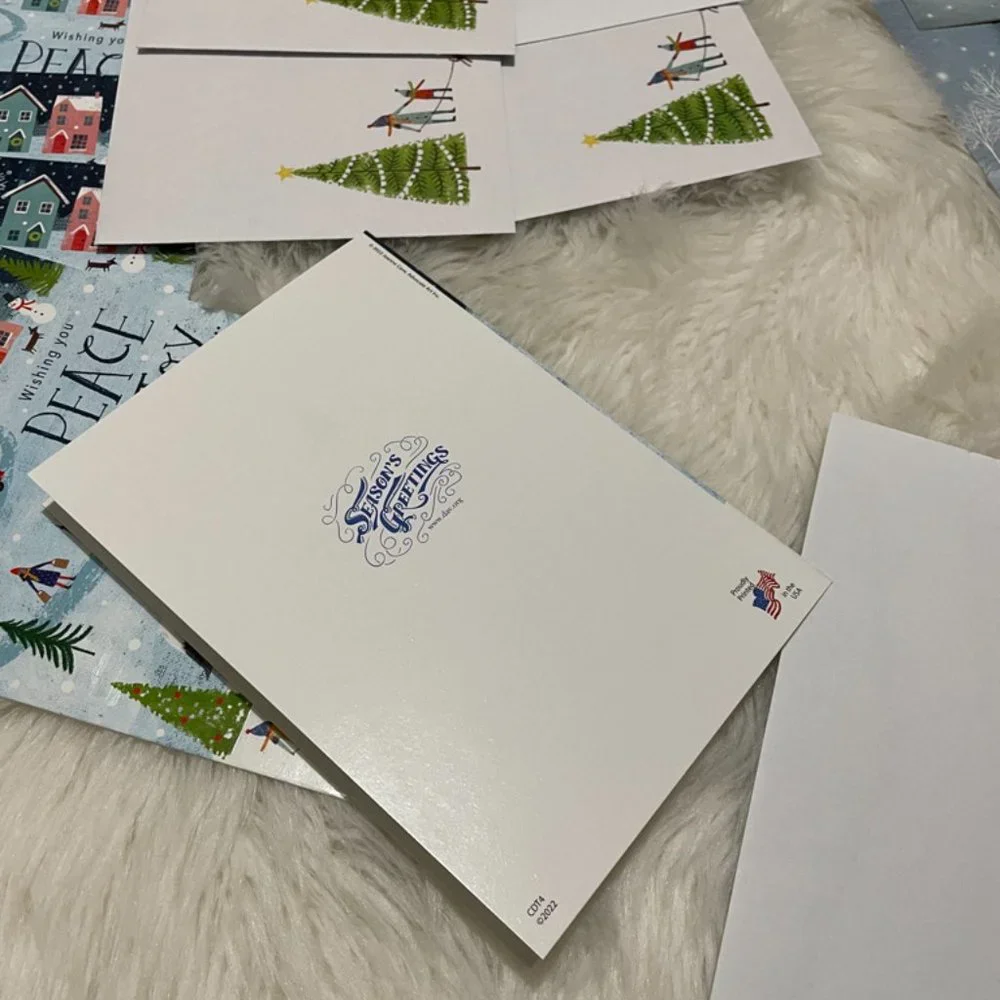 20 Holiday cards bundle (w/ designed envelopes& Matching seal & to from stickers